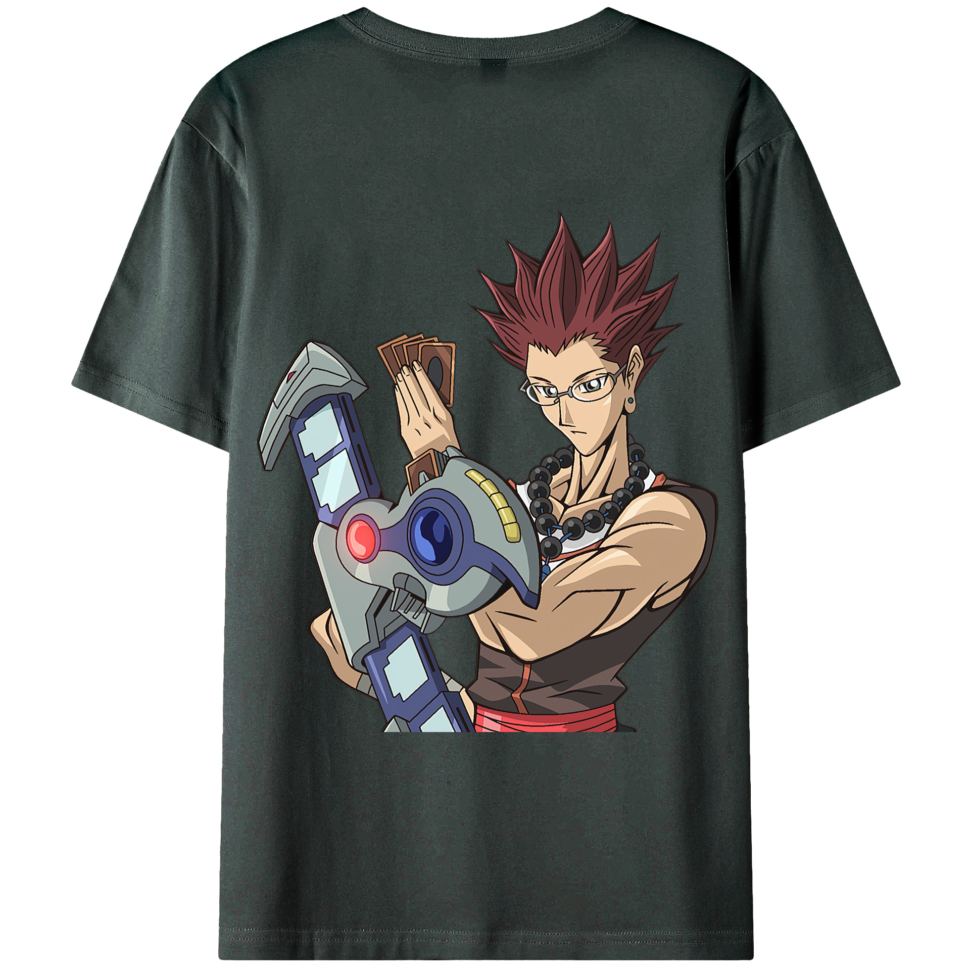 （画像用） 遊☆戯☆王 Yu-Gi-Oh! 綿100％ メンズ半袖Tシャツ（バックプリント） 通気性